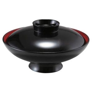 福井クラフト 煮物椀 耐熱7寸 小槌椀 黒内朱 耐熱ABS樹脂 f8-210-7
