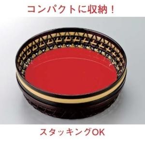 盛皿 9寸 ABS竹丸かご盛器 クリーム内朱 ...の詳細画像3