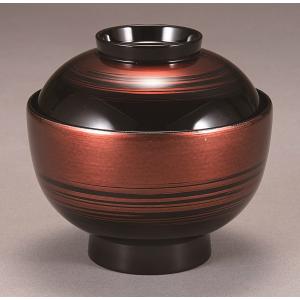 福井クラフト お椀 蓋付き 4寸石平仙才椀武蔵野内黒 耐熱ABS樹脂 食洗