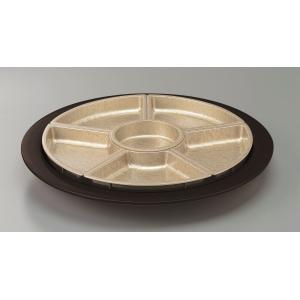 回転 オードブル皿 尺5寸 朱天黒 48cm パーティー皿 : 台所の道具屋