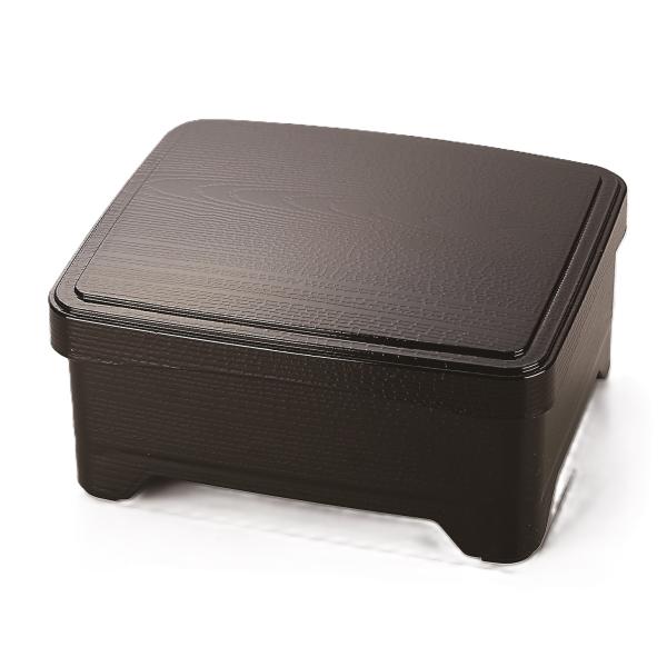 うな重 テイクアウト 像足丼重 黒無地（内黒） ABS樹脂 f8-671-1