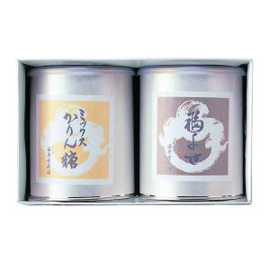 福壽堂秀信 丸缶せんべい ２缶入 ミックスかりん糖 福よせ 和菓子 大阪 煎餅 あられ スイーツ ギ...
