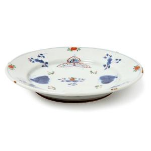 有田焼 取り皿 染錦丸紋段付5.5寸丸皿 【福珠窯（有田焼窯元
