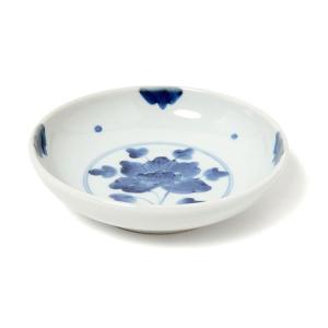 有田焼 取り皿 染付伊万里牡丹段付5.5寸丸皿 【福珠窯（有田焼窯元