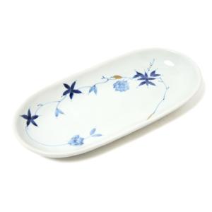 有田焼 角皿 染付伊万里牡丹長角焼皿 【福珠窯（有田焼窯元）】 : 福珠