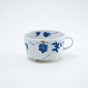 肥前字有田館林陶宗窯作 青彩 花鳥文 銘々皿 囗G : フライズ ヤフー店