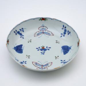 有田焼 メイン皿 天啓赤絵群馬図7寸丸皿 【福珠窯（有田焼窯元