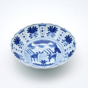 有田焼 角皿 染付伊万里牡丹長角焼皿 【福珠窯（有田焼窯元）】 : 福珠