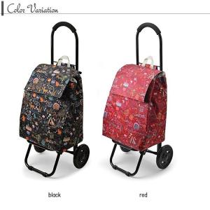 ショッピングカート 北欧柄 保冷 2輪 おしゃ...の詳細画像1