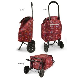 ショッピングカート 北欧柄 保冷 2輪 おしゃ...の詳細画像3