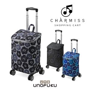 ショッピングカート 4輪 横押し 保冷 撥水 25L CHARMISS 花柄 軽量