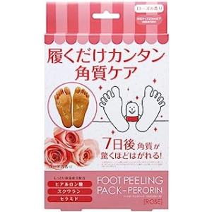 フットピーリングパック ぺロリン ローズ 1回分（1回お試し用）　角質　ピーリング　リラックス　フットケア　かかと｜fukuko-2