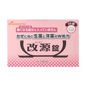 指定第2類医薬品　改源錠 36錠　眠くならない　風邪の諸症状　風邪薬　総合感冒薬