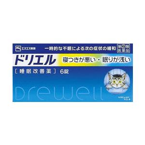 指定第2類医薬品 ドリエル 6錠 睡眠障害　眠りが浅い　寝つきが悪い　睡眠改善