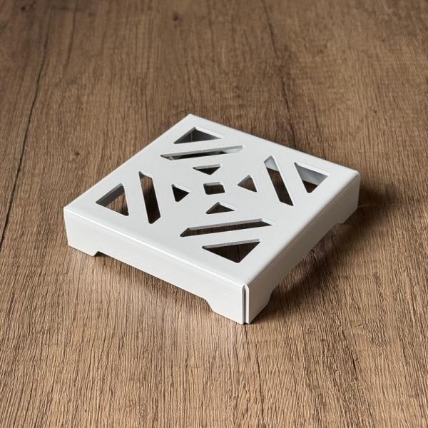 FUKULAB. 鉢台座 「ダイヤ」 グロスホワイト size:S (100×100×20mm) 鉢...