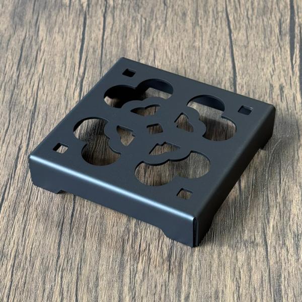 FUKULAB. 鉢台座 「ハート」 マットブラック size:S (100×100×20mm) 鉢...