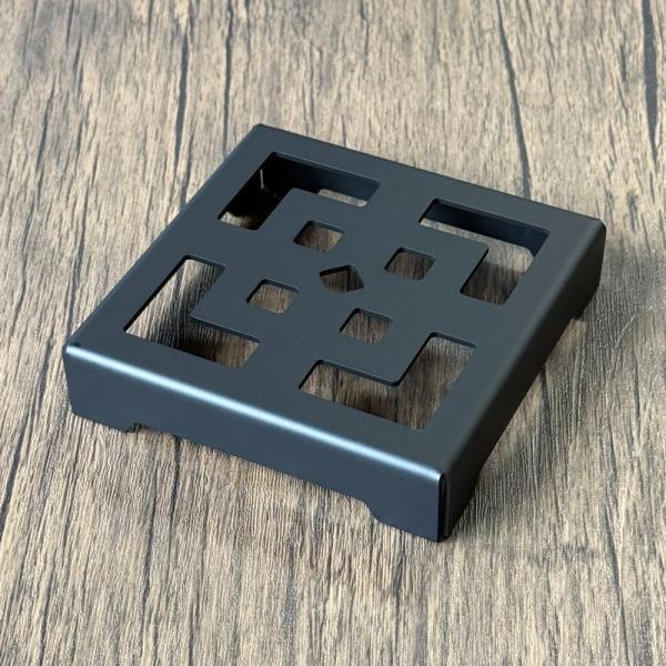 FUKULAB. 鉢台座 「スクエア」 マットブラック size:S (100×100×20mm) ...