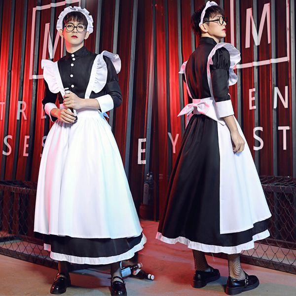 メイド服 メンズ ロング メイド服 コスプレ衣装 男女兼用 クラシカル ロイヤルメイド レディース ...