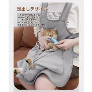 猫 抱っこ エプロン 夏用 ペット猫寝袋 猫エ...の詳細画像1