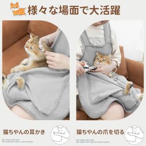 猫 抱っこ エプロン 夏用 ペット猫寝袋 猫エ...の詳細画像4