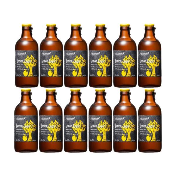ビール beer 北海道麦酒フルーツビール レモンラガー 瓶 300ml x 12本セット / クラ...