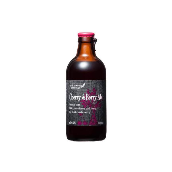 フルーツビール 北海道麦酒 フルーツブルーイング チェリーベリーエール 瓶 300ml × 24本 ...