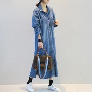 デニムワンピース シャツワンピース ジーンズ ...の詳細画像2
