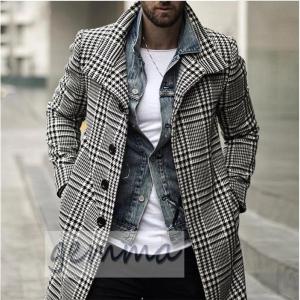 チェスターコート アウター 格子縞 トレンチコート メンズ
