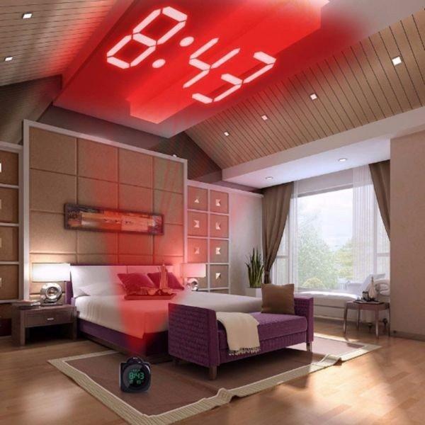XNCH 液晶プロジェクション LED 表示時間 アラーム 時計 トーキング 音声 プロンプト 温度...