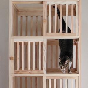 猫さんの無垢ケージ(白木タイプ)3段の詳細画像4