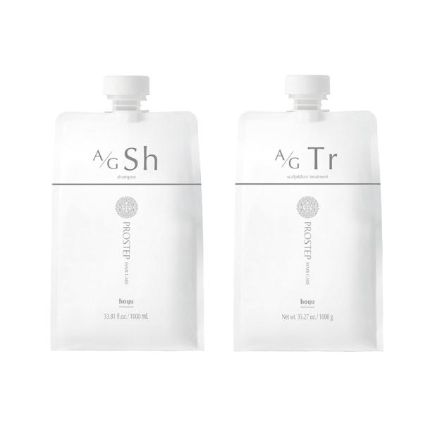 ホーユー プロステップ ヘアケア A/G シャンプー 1000ml + トリートメント 1000g ...
