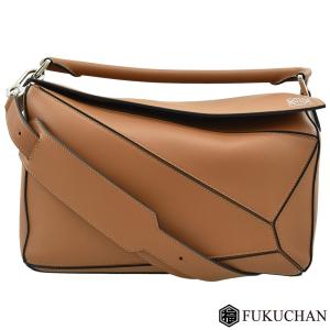 LOEWE ロエベ PUZZLE BAG パズル バッグ　TAN(タン）×シルバー金具 32230S20 中古 送料無料｜fukuoh