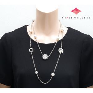 ミキモト A World of Creativity 10.0-12.3mm 白蝶真珠(南洋真珠) ダイヤモンド 計4.90ct 18金ホワイトゴールド ネックレス【中古】