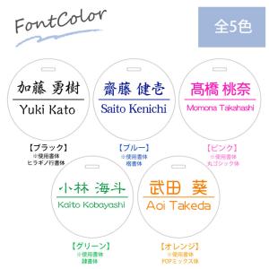 ゴルフ ネームプレート 【丸型】 カラビナ付き...の詳細画像2