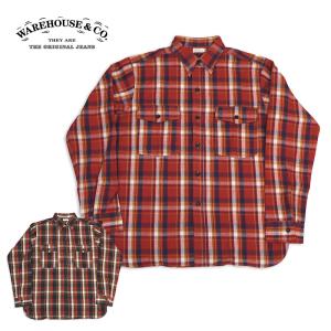 WAREHOUSE（ウエアハウス） ウェアハウス フランネル シャツ 長袖 チン