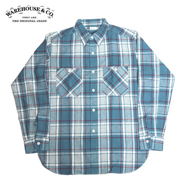 WAREHOUSE/ウエアハウス LONG SLEEVE CHECK WORK SHIRTS B柄 ...