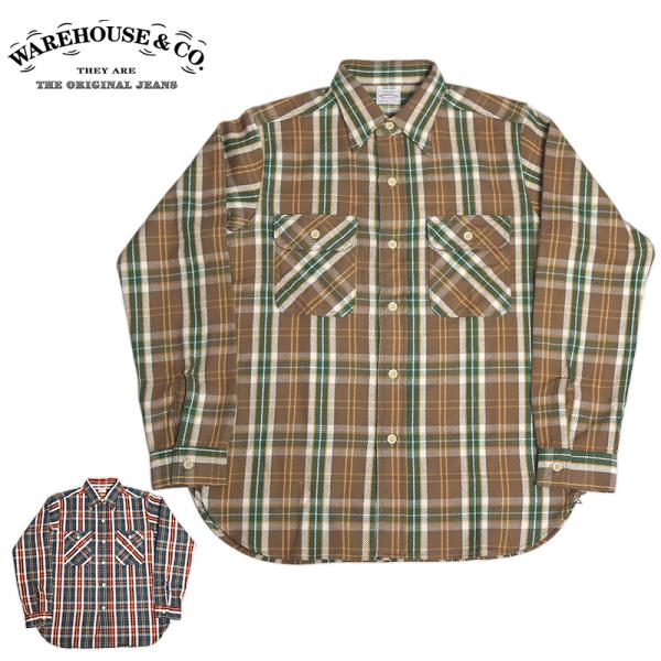 WAREHOUSE/ウエアハウス フランネルシャツ  Lot.3104 F柄 NON WASH