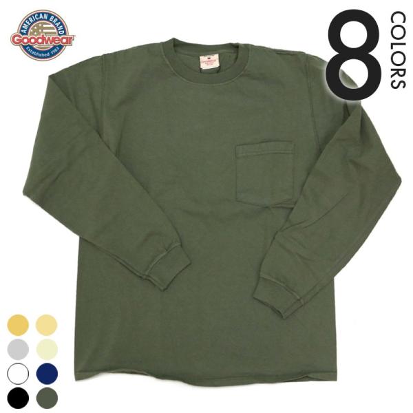 グッドウェア ロングスリーブ ポケットTシャツ GW030007 Goodwear