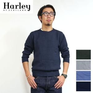 HARLEY OF SCOTLAND ハーレーオブスコットランド ピュア メリノウール クルーセーター M4126｜fukuraku-store