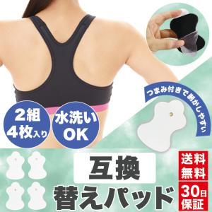 オムロン 低周波治療器 替えパッド 互換品 エレパレス ロングライフパッド 2組4枚セット｜fukuram-store