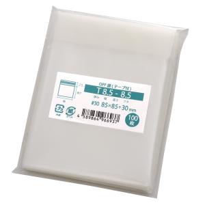 OPP袋 缶バッジ用 テープ付 100枚 85x85mm T8.5-8.5