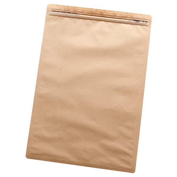 ラミジップ 未晒クラフト ポリタイプ 平袋タイプ チャック付き ポリ袋 50枚 KRE-A4