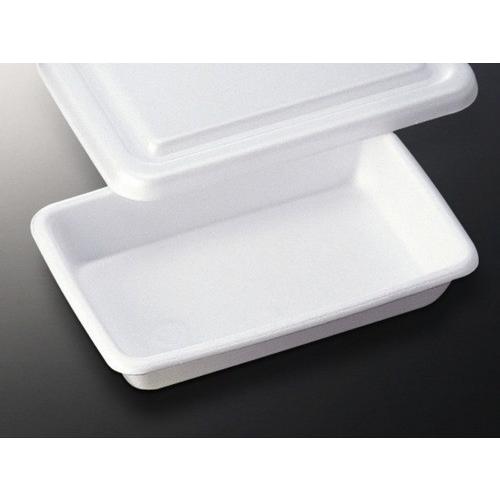 【セット】5号角丸折 セット 共蓋付 50枚入 180×115×高30（蓋高:15mm） 中央化学 ...