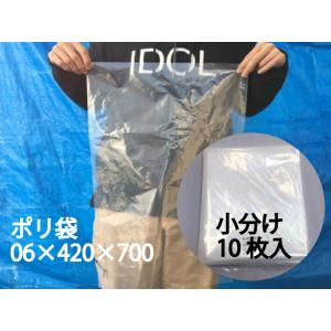 小分け【オリジナル】ポリ袋 0.06×420×700mm 透明 【10枚】【ゆうパケット2袋】長物 ポリ 厚手 冷凍保存 保存 土ねぎ ネギ 米 10kg 肉 魚 保管 野菜