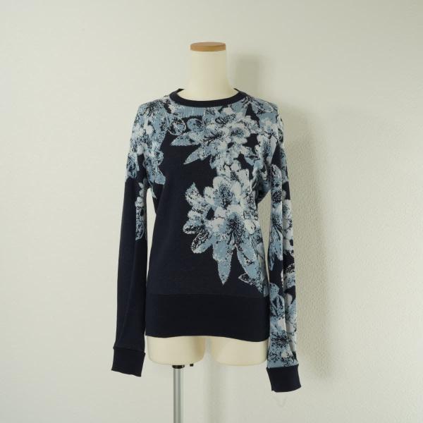 JOHN SMEDLEY ジョンスメドレー ニット トップス プルオーバー 丸首 フラワー 花柄 コ...