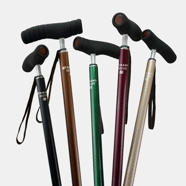 シナノ ソフトグリップ SOFT-GA 杖 ステッキ 歩行補助 おしゃれ 介護用品 伸縮杖 日本製 ...