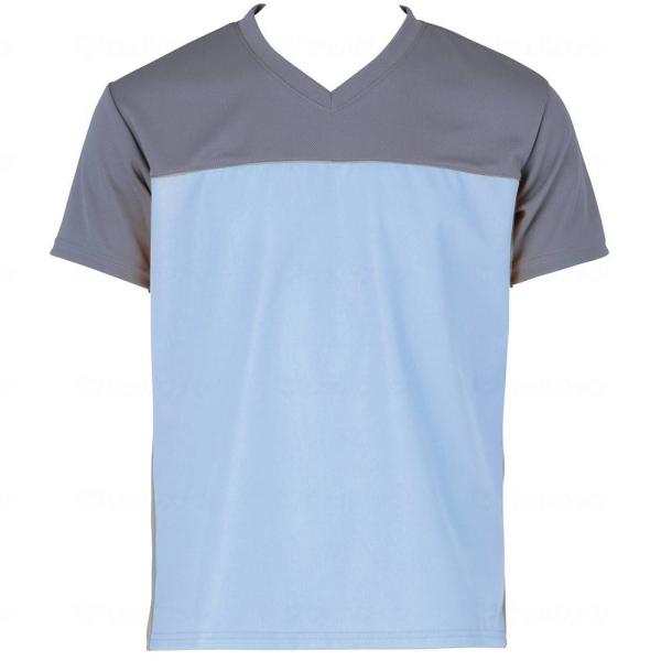 フットマーク 入浴介護Tシャツ ブルー M 403340