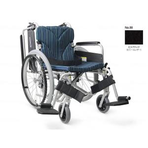 カワムラサイクル 簡易モジュール自走用 中床タイプ 車いす エコブラック 座幅38cm KA820-38B-M
