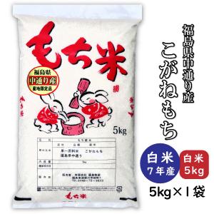 こがねもち 米 もち 白米5kg 令和7年産 福島県中通り産