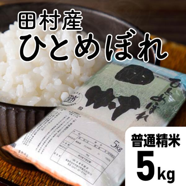 【令和7年産】田村ひとめぼれ　普通精米５kg 福島県 田村市 送料込 ひとめぼれ精米 ひとめぼれ